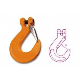 Gancio clevis c/forcella - kg.2000 - grado 100 - arancio