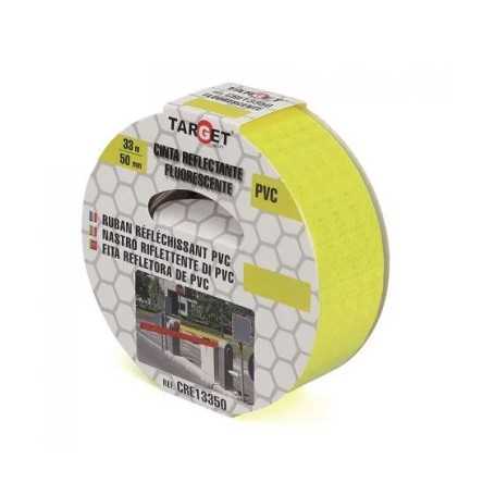 Ruban pvc réfléchissant - mm.50x33mt. - jaune fluo