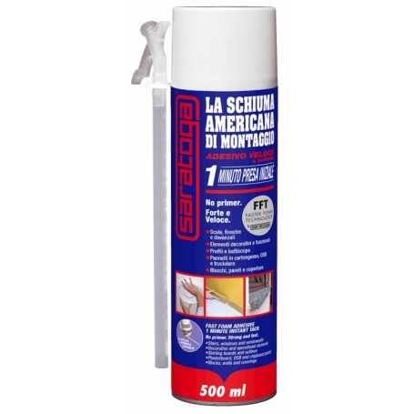 Mousse américaine adhésive - ml. 500 - polyuréthane saratoga