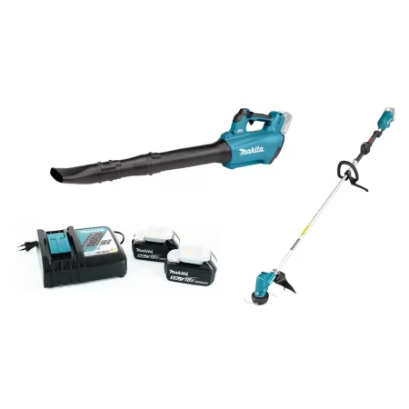 Kit Makita - débroussailleuse DUR190LZX3 + souffleur DUB184Z comprenant kit énergie, chargeur + batterie 18V-2X5AH