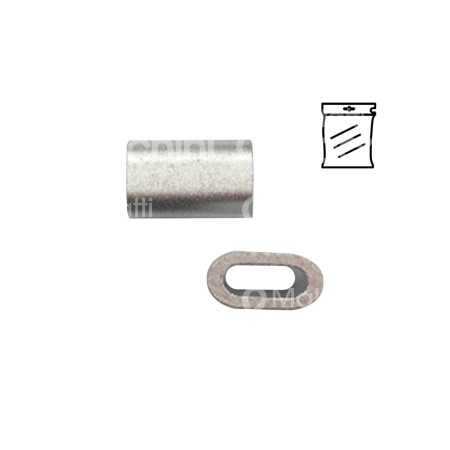 Ovale nickelé pour corde - 2mm - 6pcs - za'