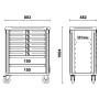 CASSETT.8 TIROIRS VUOTE ROUGE C37 8/R - Beta C37/8-R BETA C37/8-R