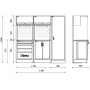 AMEUBLEMENT D - 2,1MT 2 MODULES + ARMOIRE A1 - Beta RSC50 D BETA RSC50 D