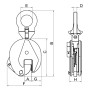 PINCE PIVOTANTE LEVAGE VERTICAL DE TÔLES 5.0 T - Beta 8135 5.0 BETA 8135 5.0