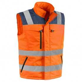 Gilet col - tg.xl - orange - haute-visibilité